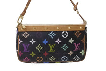 画像をギャラリービューアに読み込む, LOUIS VUITTON ルイヴィトン ポシェット アクセソワ―ル モノグラム マルチカラー M92648 村上隆 ブラック 美品 中古 64128