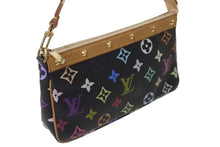 画像をギャラリービューアに読み込む, LOUIS VUITTON ルイヴィトン ポシェット アクセソワ―ル モノグラム マルチカラー M92648 村上隆 ブラック 美品 中古 64128