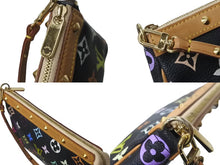 画像をギャラリービューアに読み込む, LOUIS VUITTON ルイヴィトン ポシェット アクセソワ―ル モノグラム マルチカラー M92648 村上隆 ブラック 美品 中古 64128