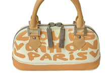 画像をギャラリービューアに読み込む, LOUIS VUITTON ルイヴィトン アルマPM ハンドバッグ M92178 モノグラムグラフィティ ホワイト シルバー 金具 美品 中古 64135