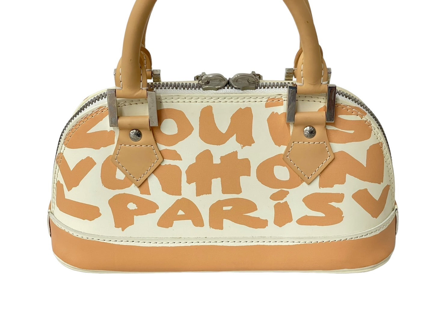 LOUIS VUITTON ルイヴィトン アルマPM ハンドバッグ M92178 モノグラムグラフィティ ホワイト シルバー 金具 美品 中古  64135 – Casanova Vintage