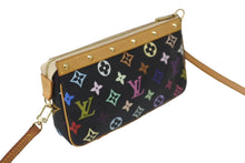 画像をギャラリービューアに読み込む, LOUIS VUITTON ルイヴィトン ポシェット アクセソワ―ル モノグラム マルチカラー M92648 村上隆 ブラック 美品 中古 64136