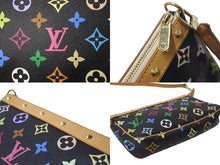 画像をギャラリービューアに読み込む, LOUIS VUITTON ルイヴィトン ポシェット アクセソワ―ル モノグラム マルチカラー M92648 村上隆 ブラック 美品 中古 64136