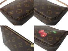 Load image into Gallery viewer, LOUIS VUITTON ルイ ヴィトン ポシェット アクセソワール アクセサリーポーチ モノグラム チェリー 村上隆 M95008 美品 中古 64137