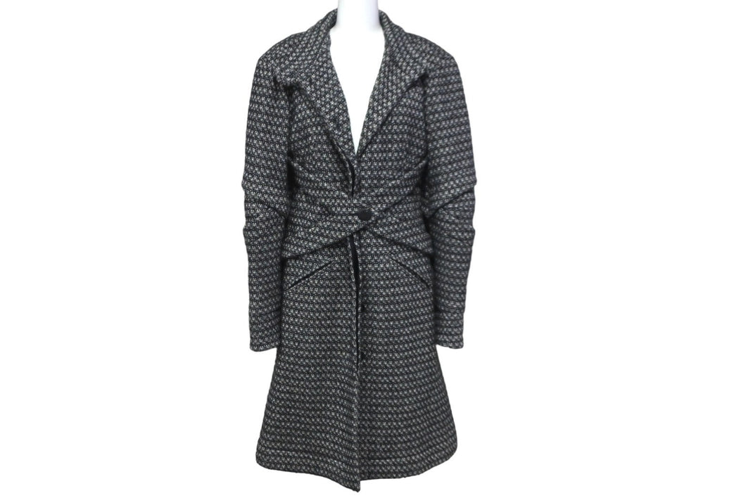 CHANEL シャネル ツイードコート P38997V28200 ブラック ホワイト