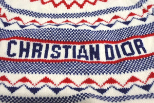 極美品 Christian Dior クリスチャンディオール ニット セーター 144S60BM134 2022年AW ウール カシミヤ ホワイト 36 中古 64141