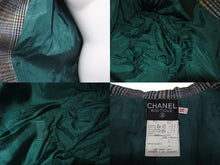 画像をギャラリービューアに読み込む, 極美品 CHANEL シャネル チェック ウール ジャケット マルチカラー 21866 アウター ココマーク ロゴ 柄 中古 64146