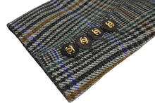 画像をギャラリービューアに読み込む, 極美品 CHANEL シャネル チェック ウール ジャケット マルチカラー 21866 アウター ココマーク ロゴ 柄 中古 64146