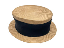 画像をギャラリービューアに読み込む, 極美品 CHANEL シャネル ココマーク ストロー ハット ベージュ 藁 帽子 ロゴ ブラック 小物 サイズM 中古 64158