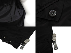 PRADA プラダ 19年 リサイクルナイロンシャツ ジップシャツ ブラック サイズM SC502 S201 QO4 美品 中古 64159