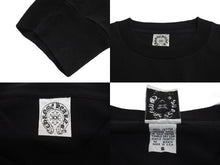 画像をギャラリービューアに読み込む, 極美品 CHROME HEARTS クロムハーツ 長袖Ｔシャツ サイズS CHクロス ホースシュー プリント ブラック コットン 中古 64163