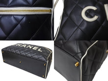 画像をギャラリービューアに読み込む, 極美品 CHANEL シャネル スポーツ ロゴマトラッセ ボストンバッグ ブラック ホワイト 3番台 ロゴ ゴールド金具 中古 64178