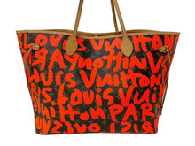 画像をギャラリービューアに読み込む, LOUIS VUITTON ルイヴィトン モノグラムグラフィティ ネヴァーフルGM トートバッグ M93702 ブラウン オレンジ 美品 中古 64180