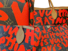 画像をギャラリービューアに読み込む, LOUIS VUITTON ルイヴィトン モノグラムグラフィティ ネヴァーフルGM トートバッグ M93702 ブラウン オレンジ 美品 中古 64180