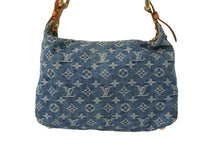 画像をギャラリービューアに読み込む, LOUIS VUITTON ルイ ヴィトン モノグラムデニム バギーPM ショルダーバッグ M95049 ブルー ブラウン 美品 中古 64184