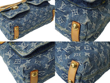 画像をギャラリービューアに読み込む, LOUIS VUITTON ルイ ヴィトン モノグラムデニム バギーPM ショルダーバッグ M95049 ブルー ブラウン 美品 中古 64184