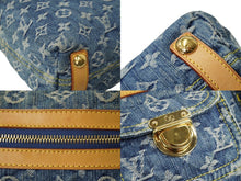 画像をギャラリービューアに読み込む, LOUIS VUITTON ルイ ヴィトン モノグラムデニム バギーPM ショルダーバッグ M95049 ブルー ブラウン 美品 中古 64184