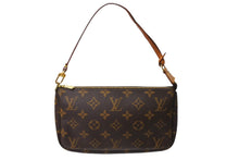 画像をギャラリービューアに読み込む, LOUISVUITTON ルイヴィトン ミニアクセサリーポーチ ポシェットアクセソワール モノグラム ブラウン ベージュ 中古 64189