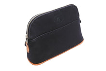Load image into Gallery viewer, HERMES エルメス ボリード ポーチ ブラック ノワール アクセサリーポーチ 小物 ロゴ コットン 美品 中古 64192