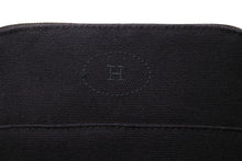 Load image into Gallery viewer, HERMES エルメス ボリード ポーチ ブラック ノワール アクセサリーポーチ 小物 ロゴ コットン 美品 中古 64192