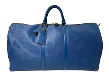 画像をギャラリービューアに読み込む, LOUIS VUITTON ルイヴィトン キーポル55 ボストンバッグ エピレザー ブルー M42955 旅行バッグ 青 鞄 良品 中古 64193
