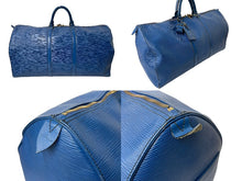 画像をギャラリービューアに読み込む, LOUIS VUITTON ルイヴィトン キーポル55 ボストンバッグ エピレザー ブルー M42955 旅行バッグ 青 鞄 良品 中古 64193