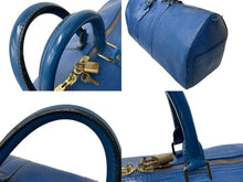 画像をギャラリービューアに読み込む, LOUIS VUITTON ルイヴィトン キーポル55 ボストンバッグ エピレザー ブルー M42955 旅行バッグ 青 鞄 良品 中古 64193