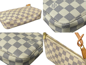 極美品 LOUISVUITTON ルイヴィトン ポシェットアクセソワール アクセサリーポーチ ダミエ アズール N51986 中古 64204