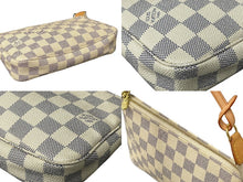 画像をギャラリービューアに読み込む, 極美品 LOUISVUITTON ルイヴィトン ポシェットアクセソワール アクセサリーポーチ ダミエ アズール N51986 中古 64204