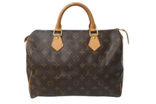 画像をギャラリービューアに読み込む, LOUIS VUITTON ルイヴィトン スピーディー30 M41526 ハンドバッグ モノグラム キャンバス ブラウン 美品 中古 64207