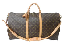 画像をギャラリービューアに読み込む, LOUIS VUITTON ルイヴィトン キーポルバンドリエール60 ボストンバッグ M41412 モノグラム 美品 中古 64208