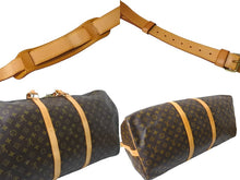 画像をギャラリービューアに読み込む, LOUIS VUITTON ルイヴィトン キーポルバンドリエール60 ボストンバッグ M41412 モノグラム 美品 中古 64208