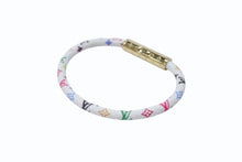 画像をギャラリービューアに読み込む, 新品未使用 LOUIS VUITTON ルイヴィトン × 村上隆 モノグラムマルチカラー ブレスレット LVコンフィデンシャル M8973E ホワイト 中古 4b006422