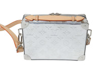 画像をギャラリービューアに読み込む, LOUIS VUITTON ルイヴィトン ミラー ハンドル ソフトトランク M45885 ショルダーバッグ シルバー 美品 中古 64248