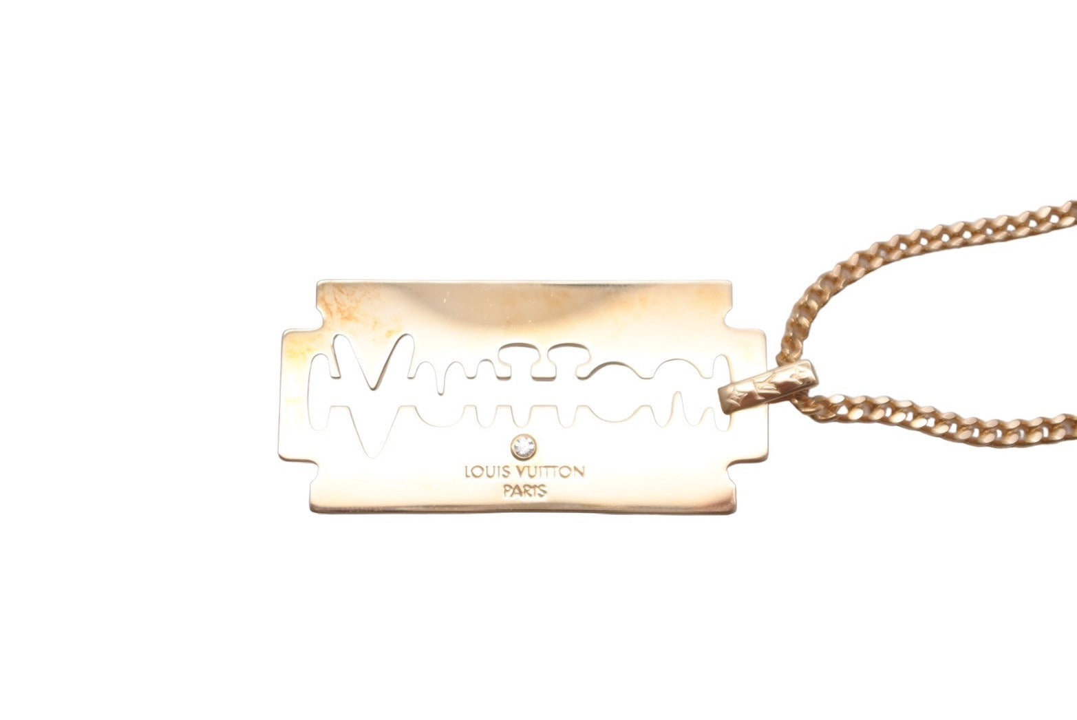 新品同様 LOUIS VUITTON ルイヴィトン ネックレス ペンダント ヴァージル アブロー VIRGIL ABLOH BLADE K18ゴールド  ダイヤモンド Q93882 中古 64250 – Casanova Vintage