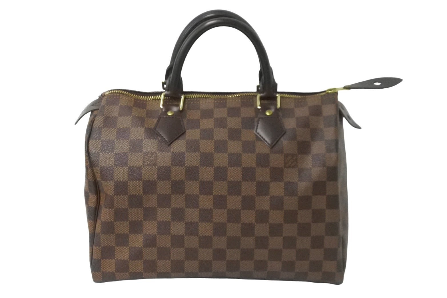 極美品 LOUIS VUITTON ルイヴィトン ダミエ スピーディ 30 ハンドバッグ N41531 ブラウン ロゴ 鞄 旧型 ゴールド金具 中古  64261 – Casanova Vintage