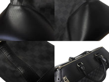 画像をギャラリービューアに読み込む, LOUIS VUITTON ルイヴィトン ネオグリニッジ ボストンバッグ N41164 ダミエグラフィット ブラック シルバー金具 良品 中古 64266