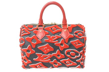 画像をギャラリービューアに読み込む, 極美品 LOUIS VUITTON ルイヴィトン ウルス フィッシャー ハンドバッグ M45552 スピーディバンドリエール25 レッド系 中古 64270