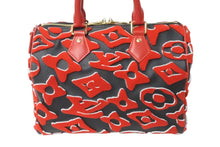 画像をギャラリービューアに読み込む, 極美品 LOUIS VUITTON ルイヴィトン ウルス フィッシャー ハンドバッグ M45552 スピーディバンドリエール25 レッド系 中古 64270