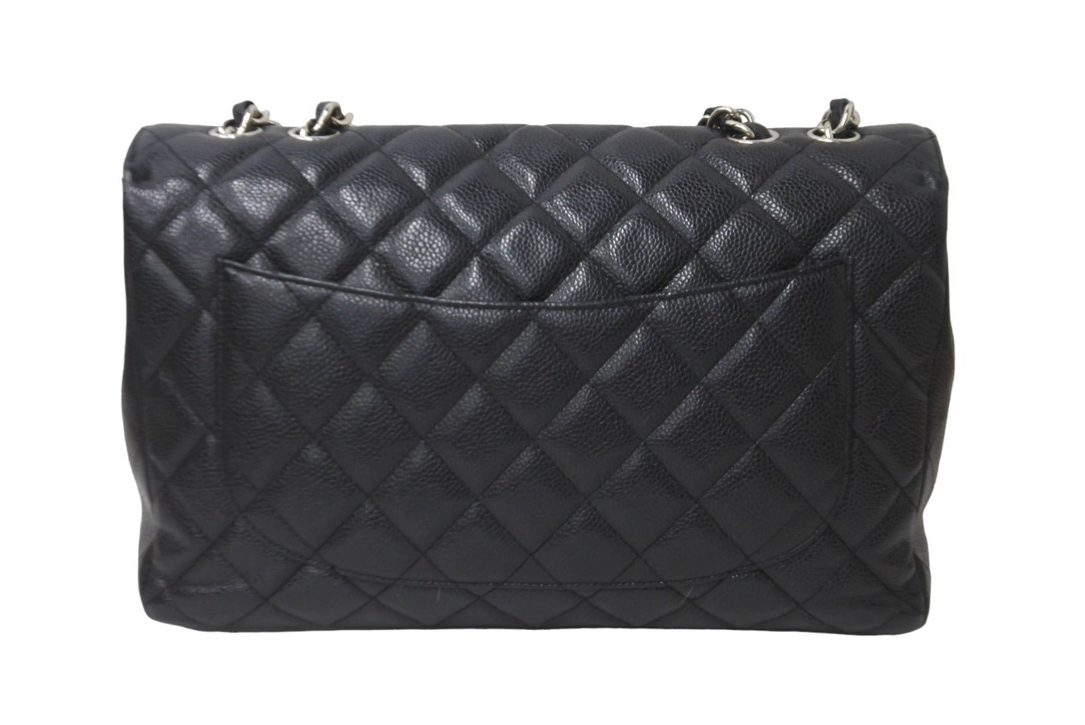 CHANEL シャネル チェーンショルダーバッグ マトラッセ 30CM シングルフラップ ブラックシルバー 13番台 中古 64274 –  Casanova Vintage