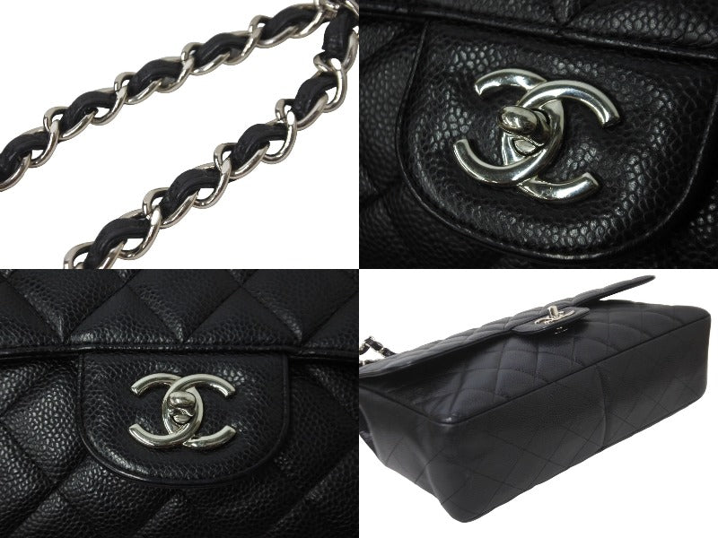 CHANEL シャネル チェーンショルダーバッグ マトラッセ 30CM シングルフラップ ブラックシルバー 13番台 中古 64274 –  Casanova Vintage