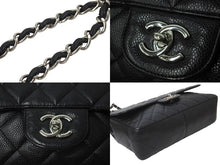Load image into Gallery viewer, CHANEL シャネル チェーンショルダーバッグ マトラッセ 30CM シングルフラップ ブラックシルバー 13番台 中古 64274
