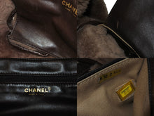 画像をギャラリービューアに読み込む, CHANEL シャネル ハーフマトラッセ ハンドバッグ CC ココマーク 10番台 ブラウン ムートン レザー ゴールド金具 良品 中古 64276