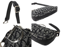 Load image into Gallery viewer, Christian Dior クリスチャンディオール ワンショルダー ハンドバッグ トロッター 08-BO-0015 コットンキャンバス グレー 美品 中古 64280