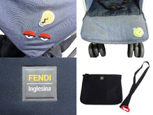画像をギャラリービューアに読み込む, FENDI フェンディInglesina イングリッシーナ ベビーカー モンスター ネイビー ブラック メッシュ 美品 中古 64292