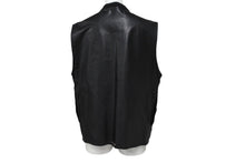 Load image into Gallery viewer, CHROME HEARTS クロムハーツ レザーパパベスト CHクロスパッチ サイズM ブラック シルバー925 牛革 ダガージップ 美品 中古 64294