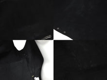 Load image into Gallery viewer, CHROME HEARTS クロムハーツ レザーパパベスト CHクロスパッチ サイズM ブラック シルバー925 牛革 ダガージップ 美品 中古 64294