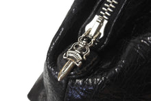 画像をギャラリービューアに読み込む, 極美品 CHROME HEARTS クロムハーツ ポーチ コスメティックケース BSフレア ダガー ブラック シルバー金具 中古 64295