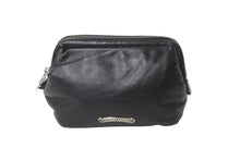 Load image into Gallery viewer, 極美品 CHROME HEARTS クロムハーツ ポーチ コスメティックケース クロスパッチ ダガー ブラック シルバー金具 中古 64296