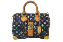 画像をギャラリービューアに読み込む, LOUISVUITTON ルイヴィトン スピーディ30 ボストンバッグ ハンドバッグ M92642 SP1015 ブラック マルチカラー 美品 中古 64299